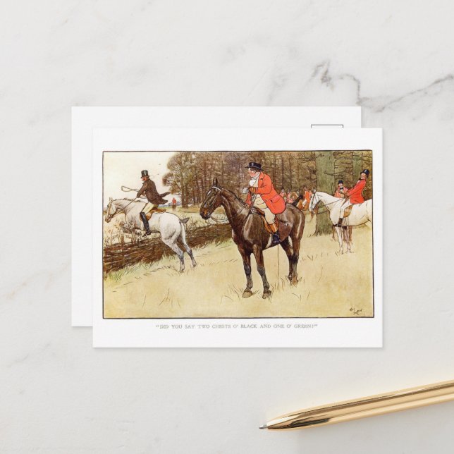 Cecil Aldin Postkarten (Vorderseite/Rückseite Beispiel)