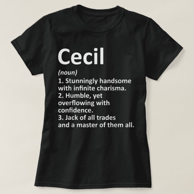 CECIL Definition Personalisiert Name Funny Birthda T-Shirt (Design vorne)