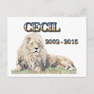Cecil The Lion Postkarte
