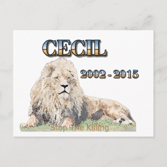 Cecil The Lion Postkarte (Vorderseite)