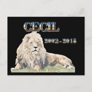 Cecil The Lion Postkarte
