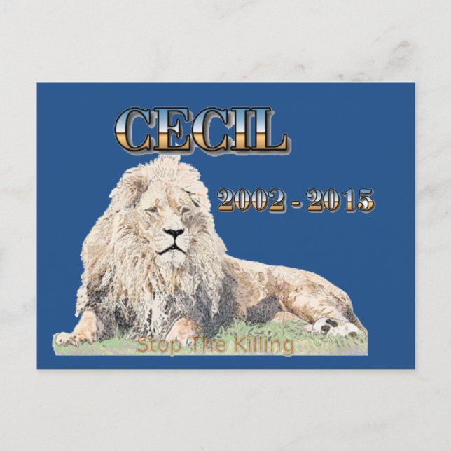 Cecil The Lion Postkarte (Vorderseite)