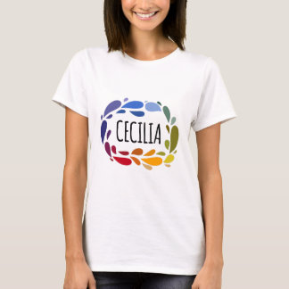 Cecilia Name Niedlich farbiges Geschenk Name Cecil T-Shirt