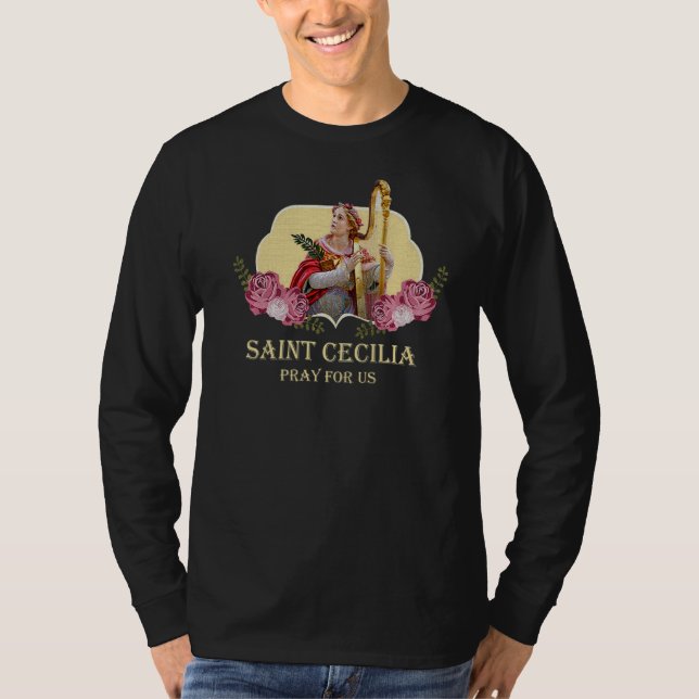 Cecilia Schutzheilige der Musik Catholi T-Shirt (Vorderseite)