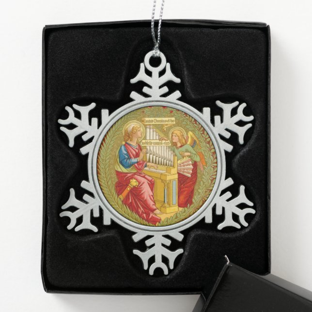 Cecilia von Rom (SNV 36) Schneeflocken Zinn-Ornament (Box)