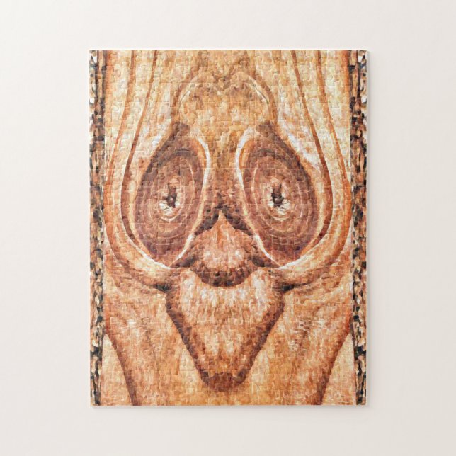 Cedar Abstrakte Holzkunst Puzzle (Vertikal)