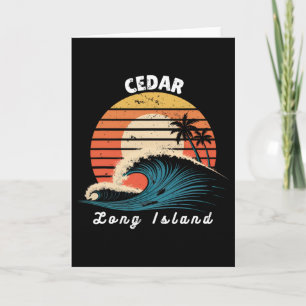 Cedar Beach Long Island Frauen Männer Surfboarding Karte