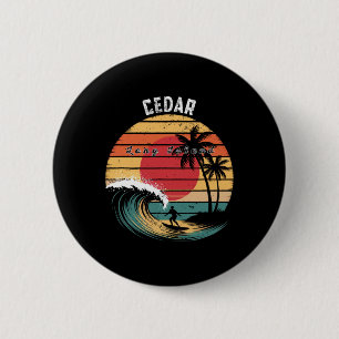 Cedar Beach Long Island Strand Surfen Button