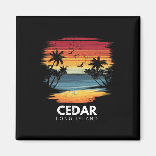 Cedar Beach Long Island Surfbrett Surfen Vintage Magnet