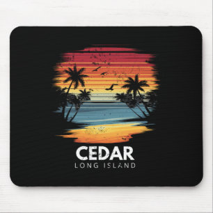 Cedar Beach Long Island Surfbrett Surfen Vintage  Mousepad