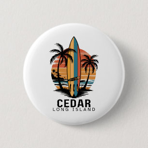 Cedar Beach Long Island Surfen Surfer _1 Button