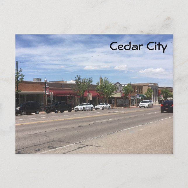 Cedar City Postkarte (Vorderseite)