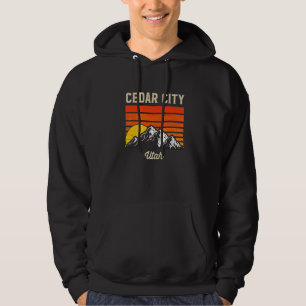 Cedar City Utah Retro Vintag City Staat Usa Hoodie