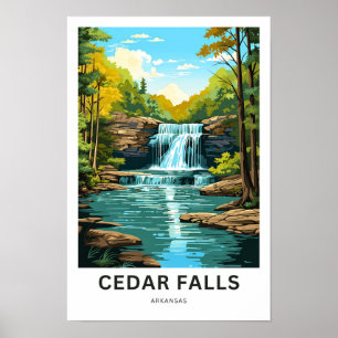 Cedar Falls Arkansas Travel Print Poster