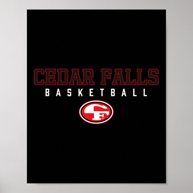 Cedar Falls Tigers Logo Sketll Hs  Poster (Vorne)