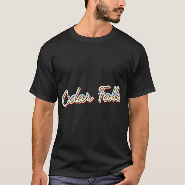 Cedar Falls Uni Town Script T-Shirt (Vorderseite)
