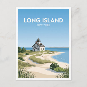 Cedar Island Leuchtturm Sag Harbor New York Reise Postkarte