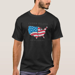 Cedar Island Nc Sommer Patriotischer Stolz in dies T-Shirt