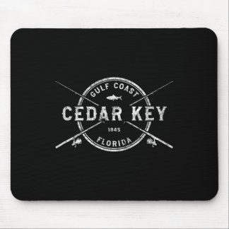 Cedar Key Fl Vintage gekreuzte Angelruten Mousepad