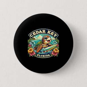 Cedar Key Florida Süße Meeresschildkröte Surft Button