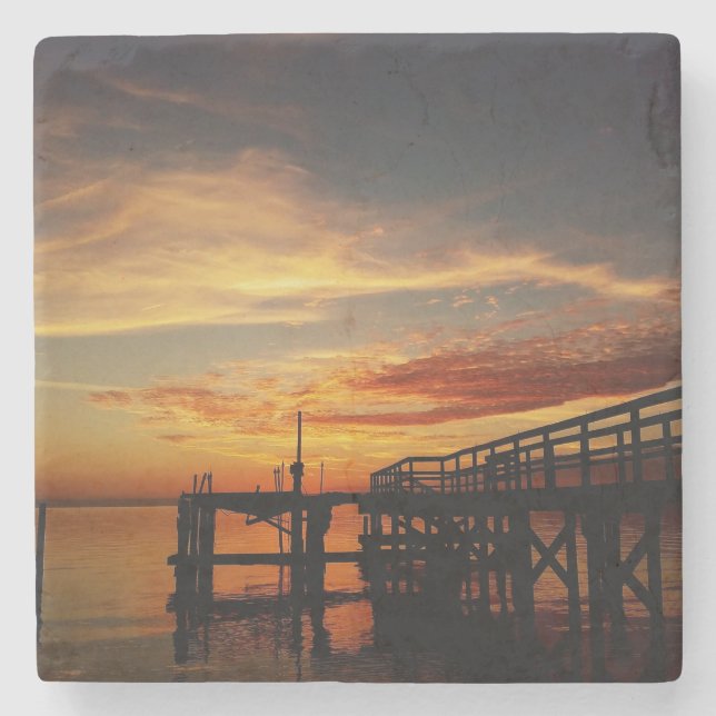 Cedar Key Sunset 9 Steinuntersetzer (Vorderseite)