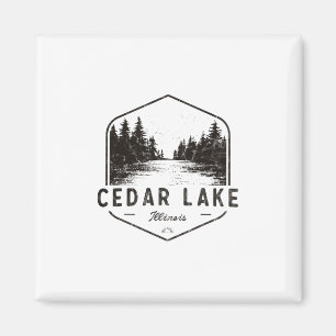 Cedar Lake Illinois Outdoor Vintage 2 Magnet