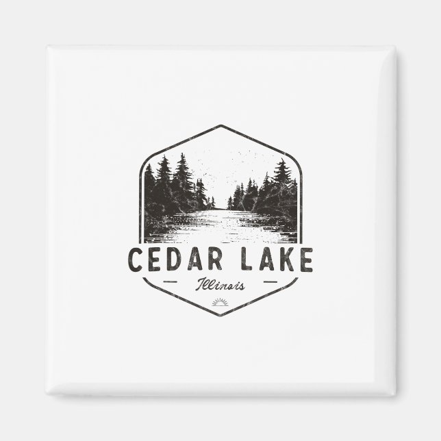 Cedar Lake Illinois Outdoor Vintage 2  Magnet (Vorne)