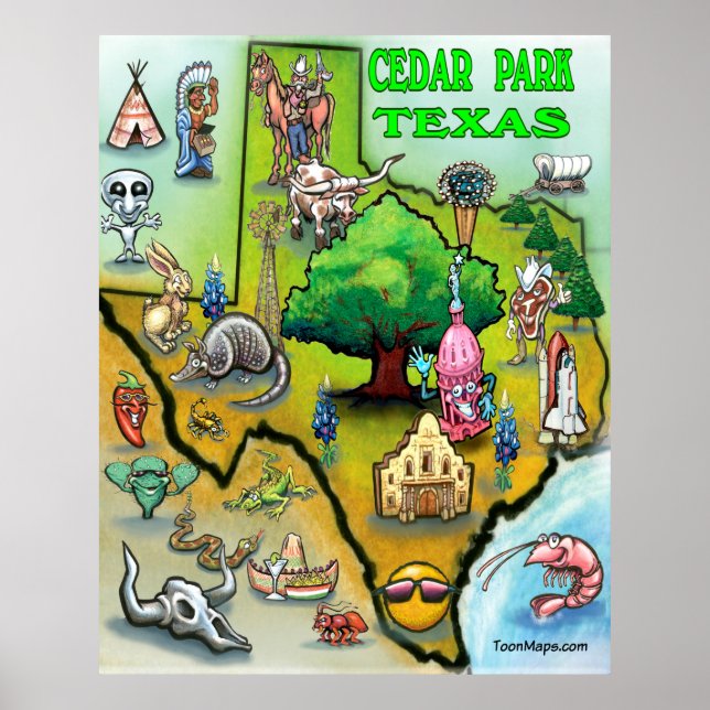 Cedar Park Texas Poster (Vorne)