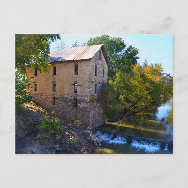 Cedar Point Mill, Kansas Postkarte (Vorderseite)