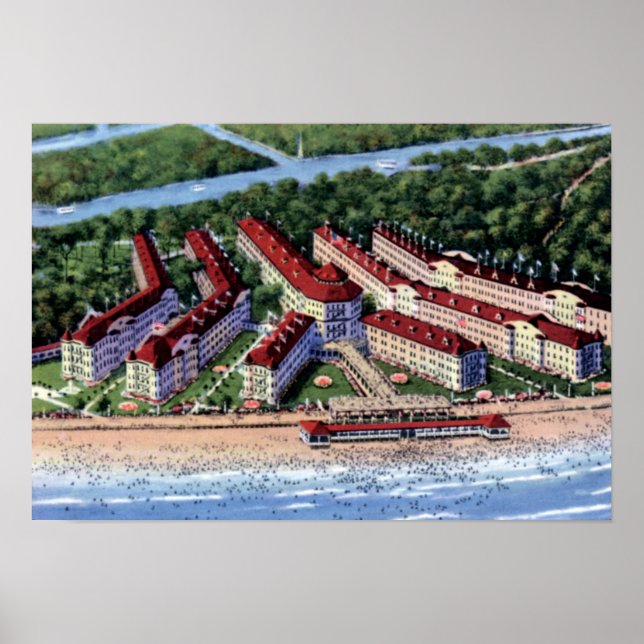 Cedar Point Ohio Hotel Breakers 1920 Poster (Vorne)