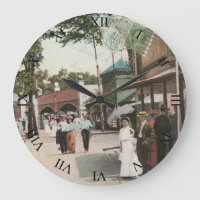 Cedar Point Ohio Post Card Clock - The Midway 1911