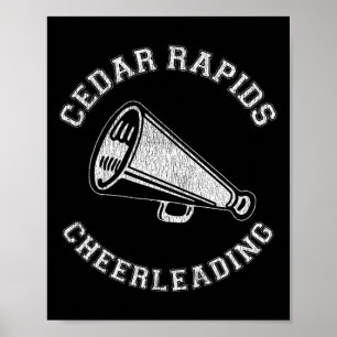 Cedar Rapids Cheer gestresster Retro-90er-Jubel Poster