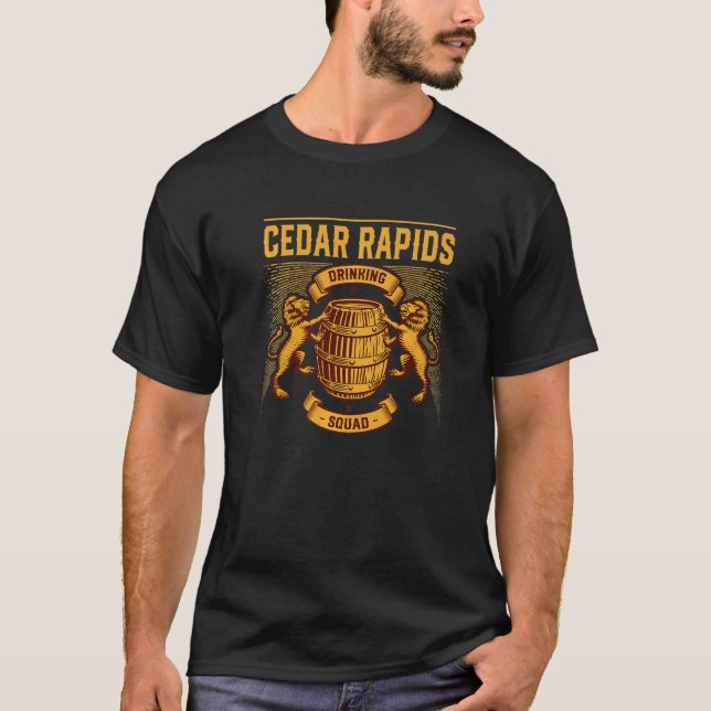 Cedar Rapids Drinks Squad Iowa Homebrewing Ia Br T-Shirt (Vorderseite)