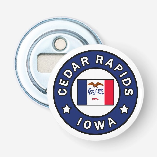 Cedar Rapids Iowa Flaschenöffner (Vorderseite)