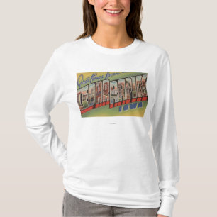 Cedar Rapids, Iowa - große Buchstabe-Szenen T-Shirt