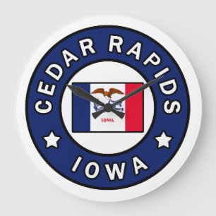 Cedar Rapids Iowa Große Wanduhr
