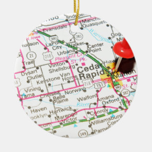 Cedar Rapids, Iowa Keramik Ornament