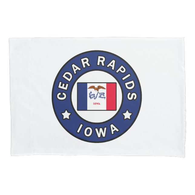Cedar Rapids Iowa Kissenbezug (Vorderseite)