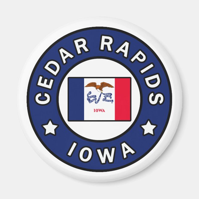 Cedar Rapids Iowa Magnet (Vorne)