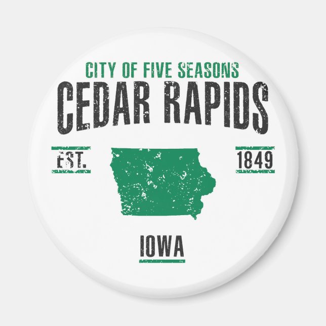 Cedar Rapids Magnet (Vorne)