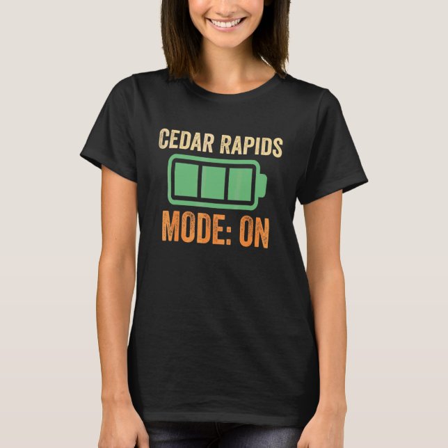 Cedar Rapids Modus Batterie-Design T-Shirt (Vorderseite)