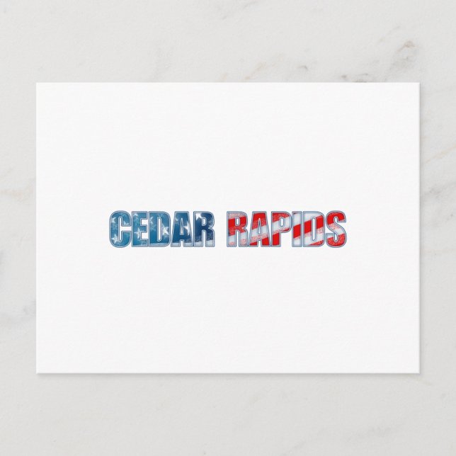 Cedar Rapids Postkarte (Vorderseite)