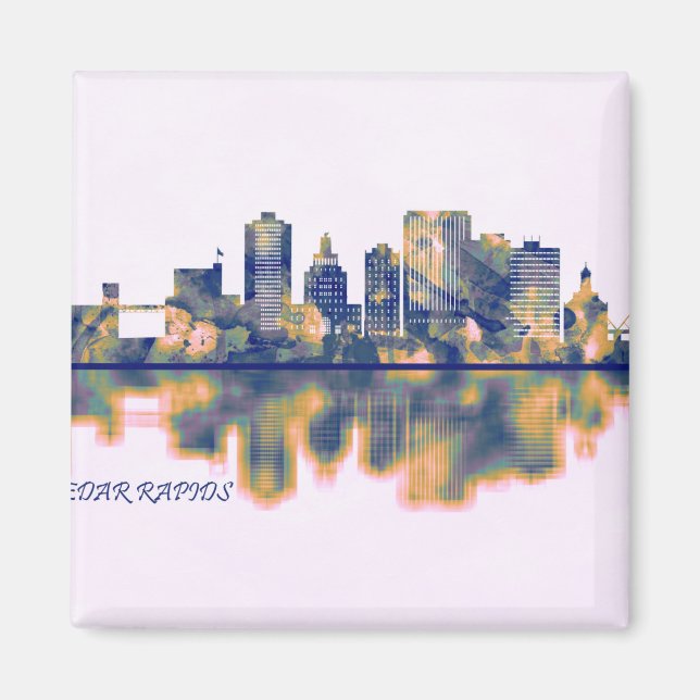 Cedar Rapids Skyline Magnet (Vorne)