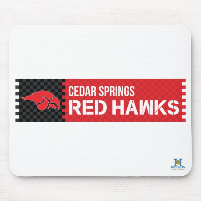 Cedar Springs Red Hawks Mousepad (Vorne)