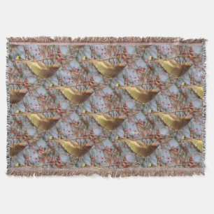 Cedar Waxwing Bird Nature Art Pattern Decke