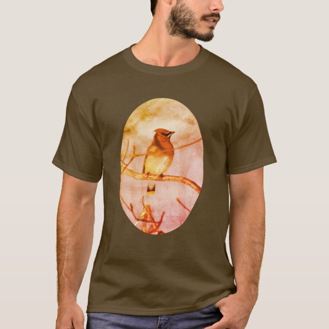Cedar Waxwing Bird Naturkunde T-Shirt (Vorderseite)