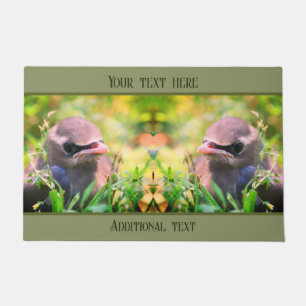Cedar Waxwing Fledgling Bird Personalisiert Fußmatte