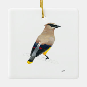 Cedar Waxwing Keramikornament