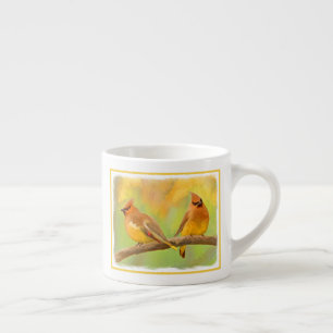 Cedar Waxwing Malerei - Niedliche Original Hunde K Espressotasse