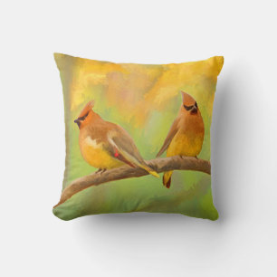 Cedar Waxwing Malerei - Niedliche Original Hunde K Kissen